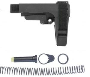 AR15 SB Tactical SBA3 Pistol Stabilizing Brace W/ Mil Spec Buffer Tube Assembly - Black