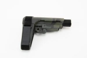 AR15 SB Tactical SBA3 Pistol Stabilizing Brace W/ Mil Spec Buffer Tube - Black Shadowcam Cerakote