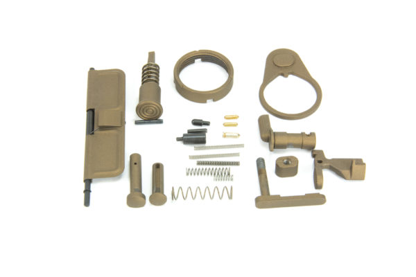 BKF AR15 Cerakoted Lower Parts Kit (LPK) Minus FCG Accent Kit - Burnt Bronze