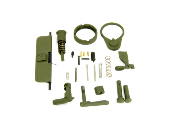 BKF AR15 Cerakoted Lower Parts Kit (LPK) Minus FCG Accent Kit - OD Green