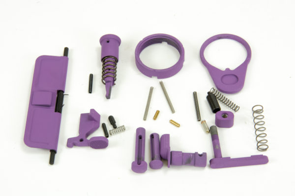 BKF AR15 Cerakoted Lower Parts Kit (LPK) Minus FCG Accent Kit - Purple