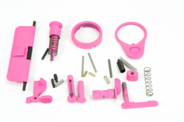 BKF AR15 Cerakoted Lower Parts Kit (LPK) Minus FCG Accent Kit - Pink