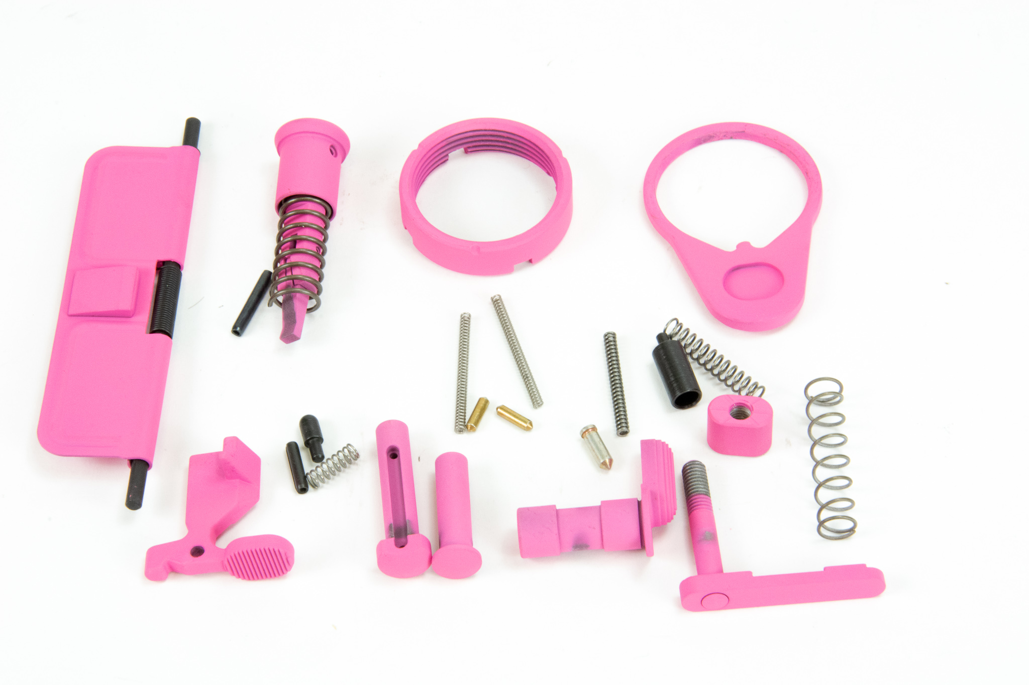 BKF AR15 Cerakoted Lower Parts Kit (LPK) Minus FCG Accent Kit - Pink.