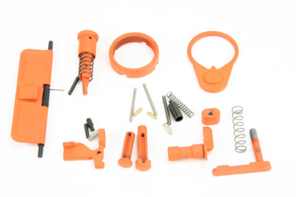 BKF AR15 Cerakoted Lower Parts Kit (LPK) Minus FCG Accent Kit - Orange