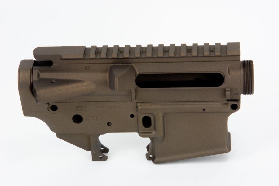 BKF AR15 Stripped Cerakoted Receiver Set - Midnight Bronze