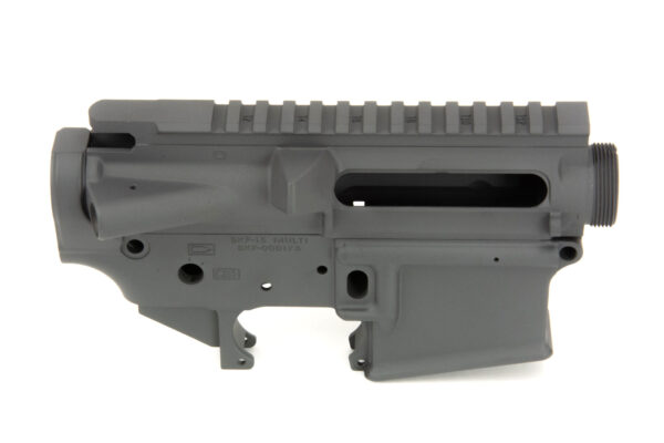 BKF AR15 Stripped Cerakoted Receiver Set (No Logo) - Sniper Grey