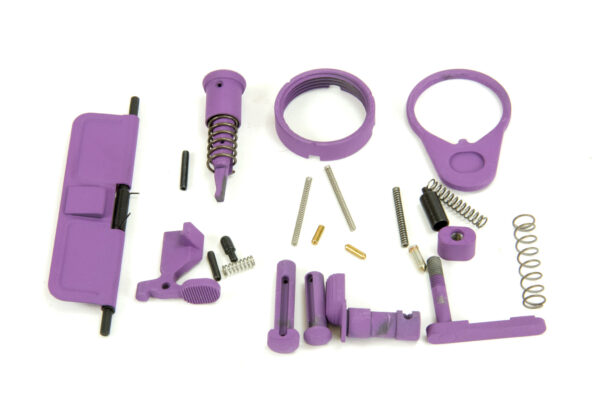 BKF AR15 Cerakoted Lower Parts Kit (LPK) Minus FCG Accent Kit - Wild Purple