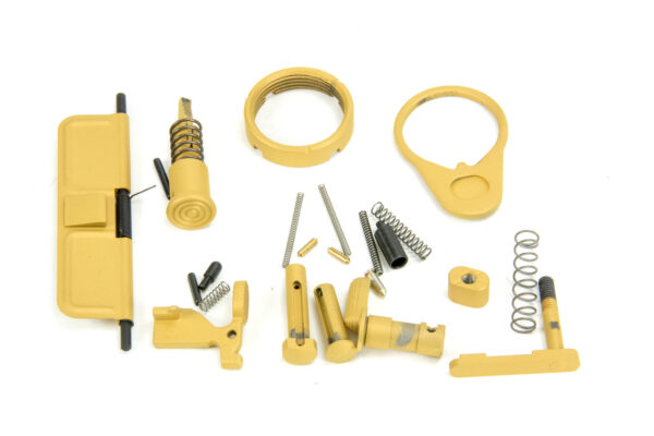 BKF AR15 Cerakoted Lower Parts Kit (LPK) Minus FCG Accent Kit - Gold