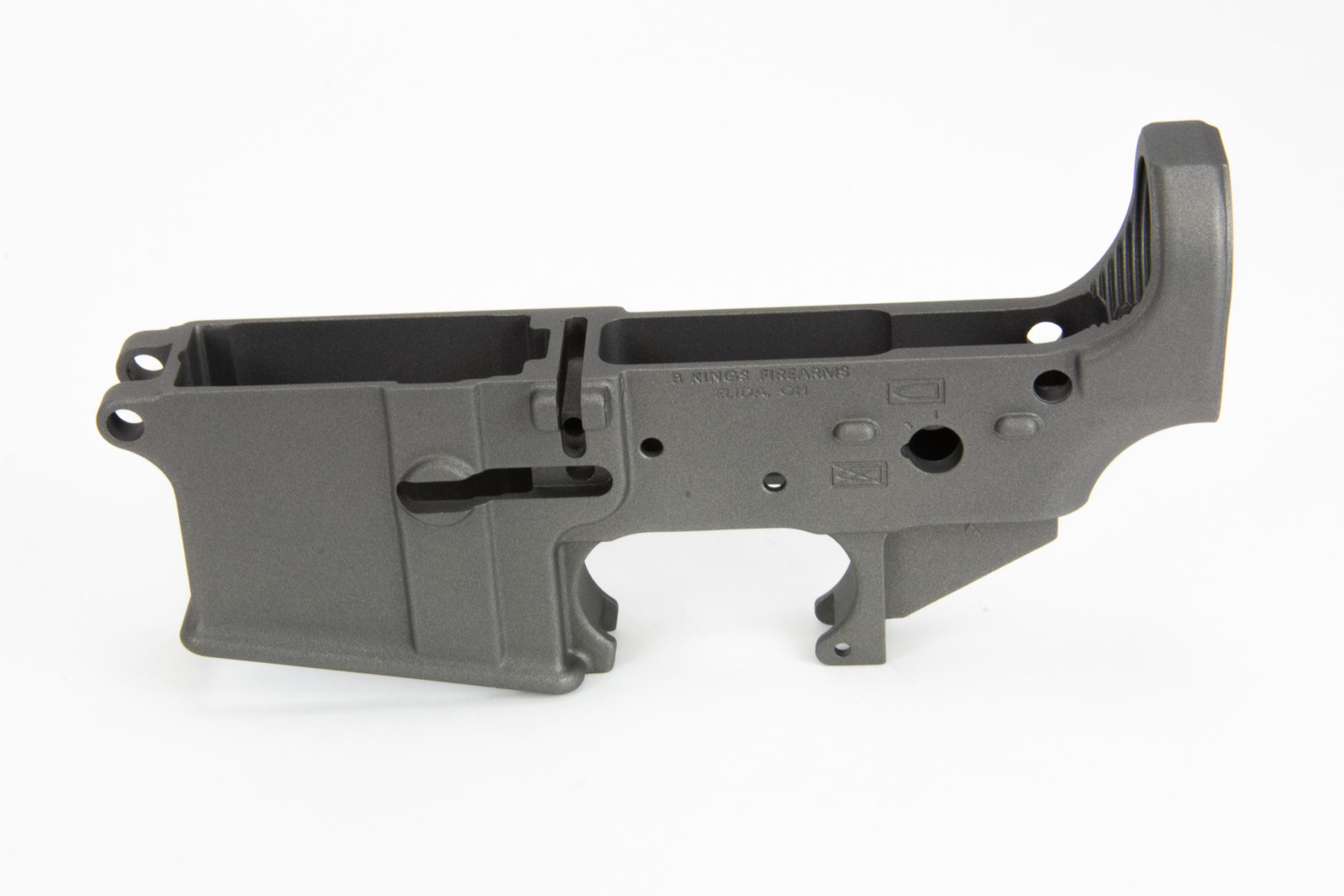 BKF AR15 Stripped Lower Receiver (No Logo) - Tungsten Cerakote