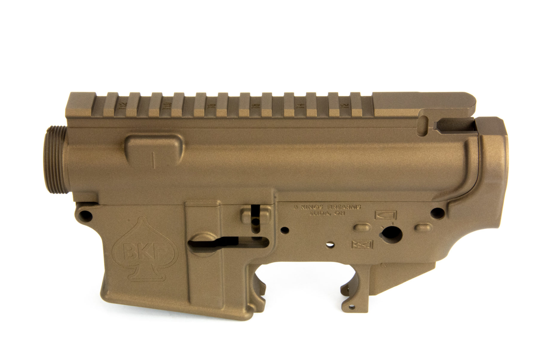 BKF AR15 Stripped Cerakoted Receiver Set - Burnt Bronze