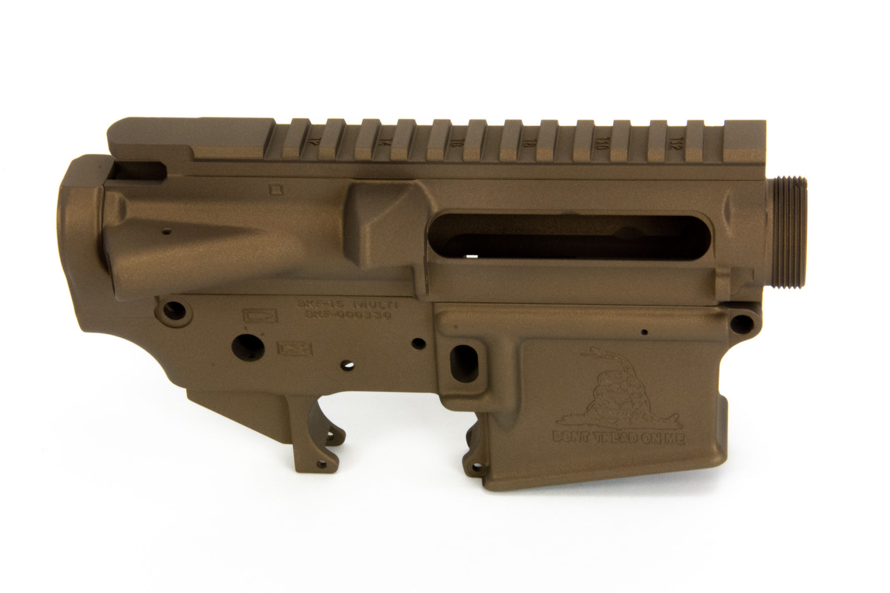 BKF AR15 Stripped Cerakoted Receiver Set - Midnight Bronze