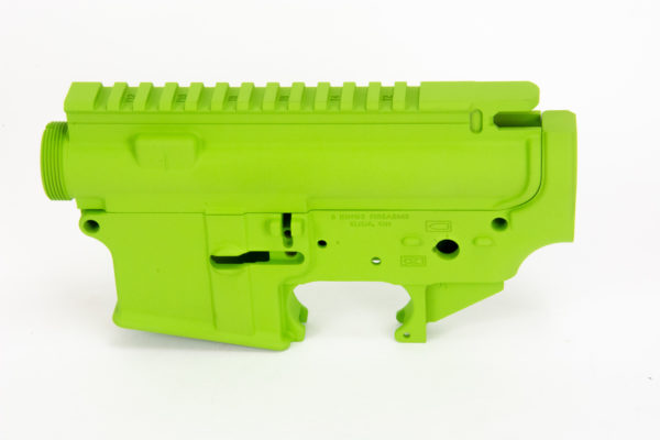 BKF AR15 Stripped Cerakoted Receiver Set - Zombie Green Cerakote