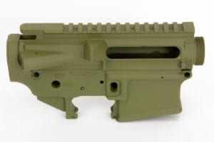 BKF AR15 Stripped Cerakoted Receiver Set - Bazooka Green Cerakote