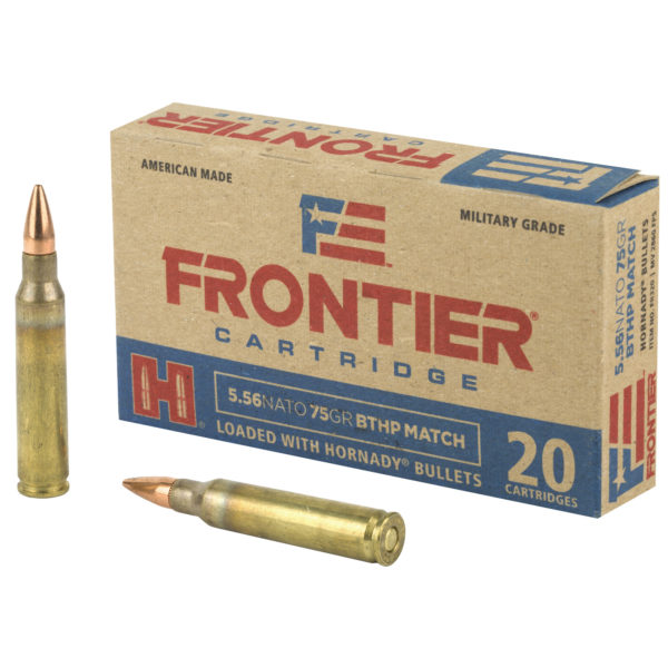 Frontier Cartridge, Lake City, 556 NATO, 75 Grain, Boat Tail Hollow Point Match, 20 Round Box
