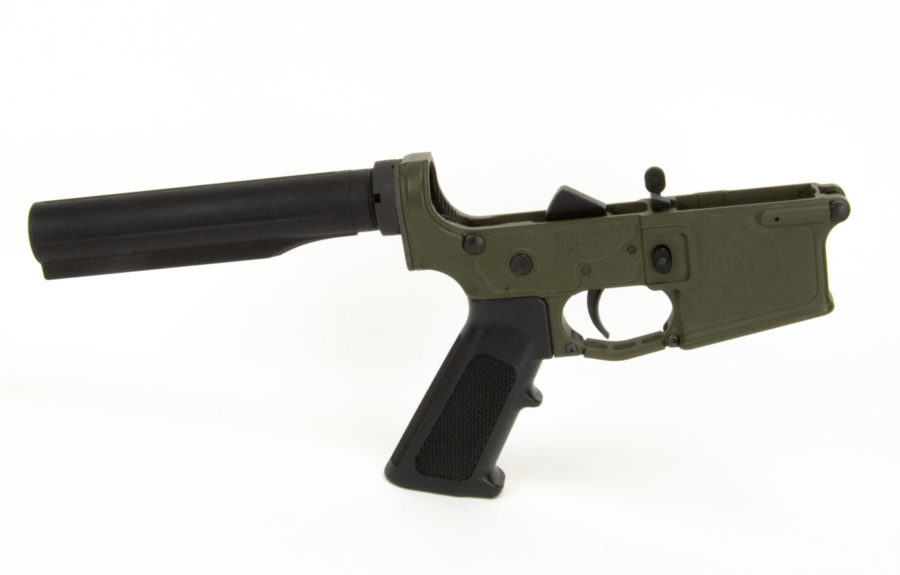 BKF AR15 MOD-1 Complete Lower Receiver - OD Green Cerakote
