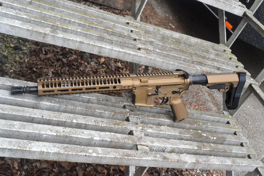 BKF M4 MOD-1 AR15 12.5" 1/7 Twist 5.56 Nato SBA3 Cerakoted Pistol - Burnt Bronze