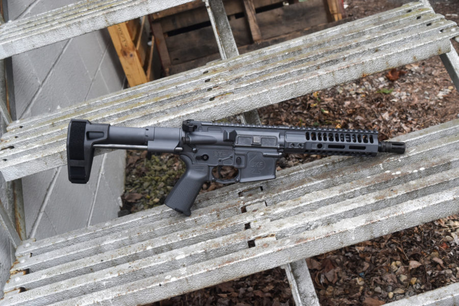 BKF M4 MOD-1 AR15 8" 1/7 Twist 300 Blackout PDW Cerakoted Pistol - Sniper Grey