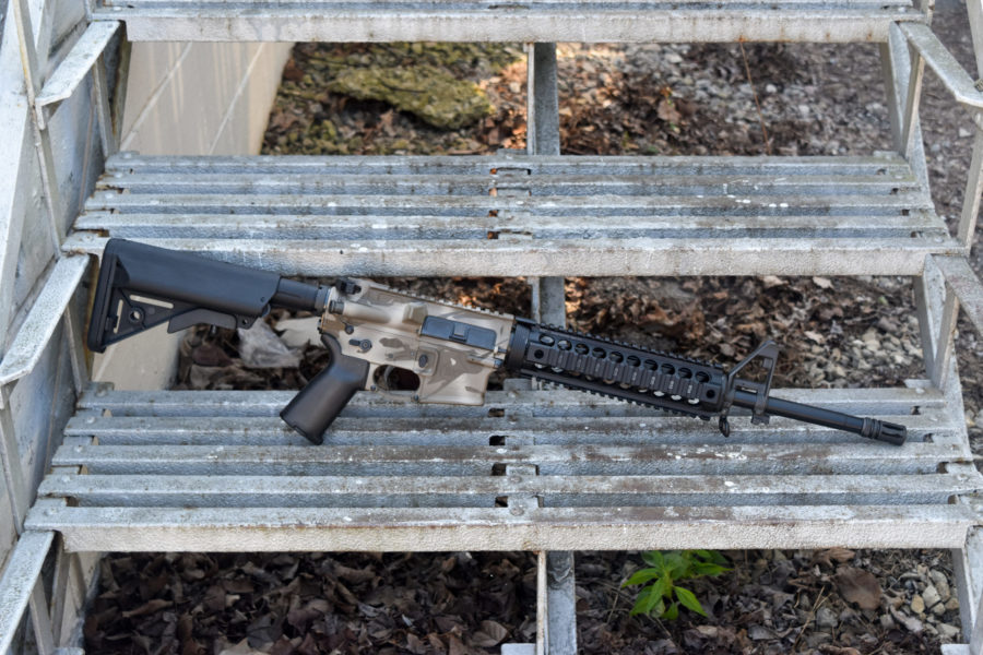 BKF M4 MOD-1 AR15 16" 1/7 Twist 5.56 Nato FSB Rifle - Desert Shadowcam