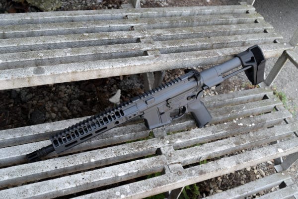 BKF M4 MOD-1 AR15 10.5" 1/7 Twist 300 Blackout PDW Cerakoted Pistol - Sniper Gray