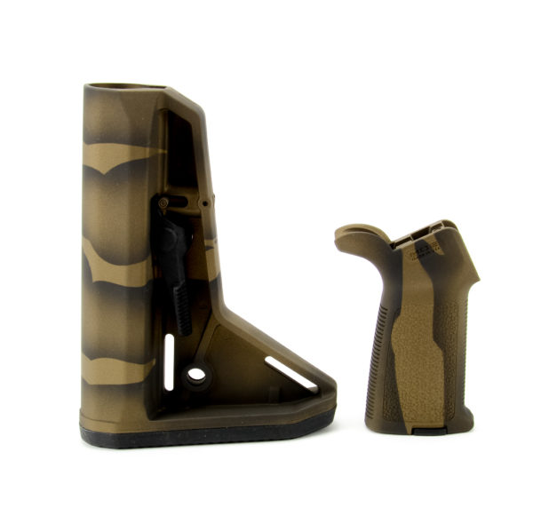 Magpul Moe SL Carbine Stock and MOE Grip Combo- Bronze Tiger Stripe Cerakote