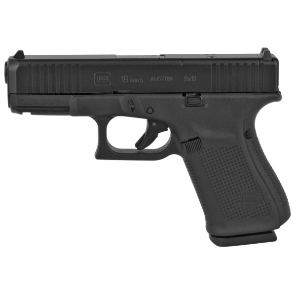 Glock 19 Gen5 M.O.S. Compact 9MM 4.02" Marksman Barrel W/ Fixed Sights, 3 15Rd Magazines and DLC Finished Slide
