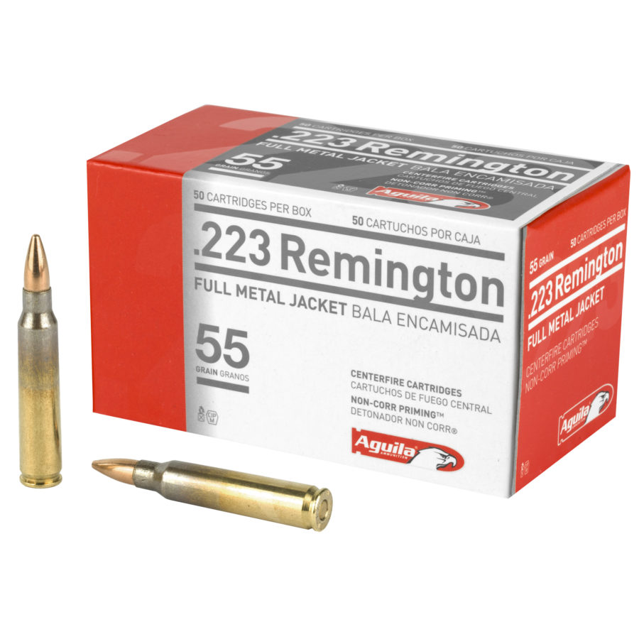 Aguila Ammunition, Rifle 223 Rem, 55 Grain, Full Metal Jacket, 50 Round Box  Aguila Ammunition, Rifle 223 Rem, 55 Grain, Full Metal Jacket, 50 Round Box