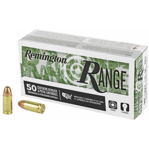 Remington, Range 9MM 115 Grain, Full Metal Jacket, 50 Round Box