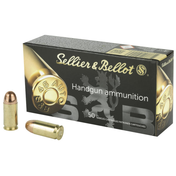 Sellier & Bellot, Pistol, 45ACP, 230 Grain, Full Metal Jacket, 50 Round Box