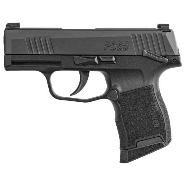Sig Sauer, P365, Semi-automatic Pistol, Striker Fired, Sub-Compact, 9MM, 3.1" Barrel, Polymer Frame, X-Ray 3 Night Sights, Black Finish, Manual Safety, 10Rd, 2 Magazines