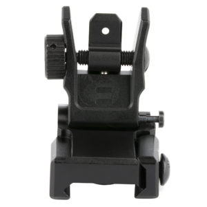 UTG Flip-Up Rear Sight, Low Profile, Fits Picatinny, with Dual Aiming Aperture, Black Finish