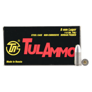 TulAmmo 9mm Luger 115gr FMJ Handgun Ammo - 1000 Rounds