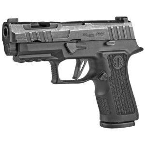 Sig Sauer, P320 Spcetre, Striker Fired, Semi-automatic, Polymer Frame Pistol, Compact, 9MM, 3.9" Barrel, Distressed Finish, Black, Optics Ready, XRay3 Night Sights, 15 Rounds, 2 Magazines