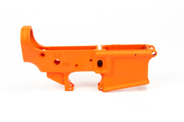 BKF AR15 Stripped Lower Receiver - Orange Cerakote