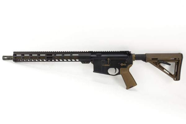 BKF-15 16″ 1/7 Twist 5.56 Nato 15″ M-lok Magpul Rifle - Burnt Bronze Accents