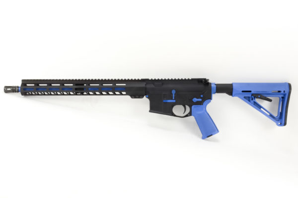 BKF-15 16″ 1/7 Twist 5.56 Nato 15″ M-lok Magpul Rifle - NRA Blue Accents