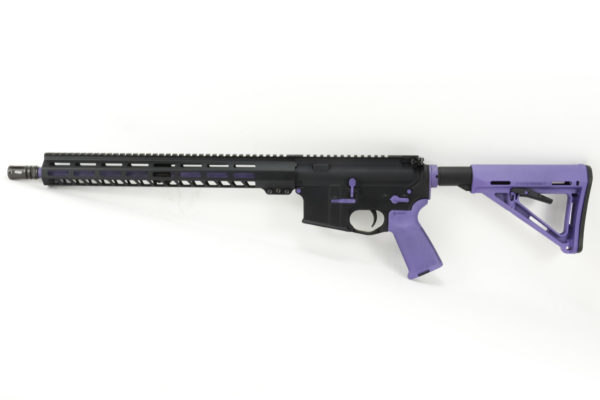 BKF-15 16″ 1/7 Twist 5.56 Nato 15″ M-lok Magpul Rifle - Purple Accents