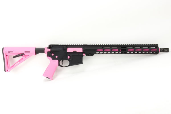 BKF-15 16″ 1/7 Twist 5.56 Nato 15″ M-lok Magpul Rifle - Prison Pink Accents