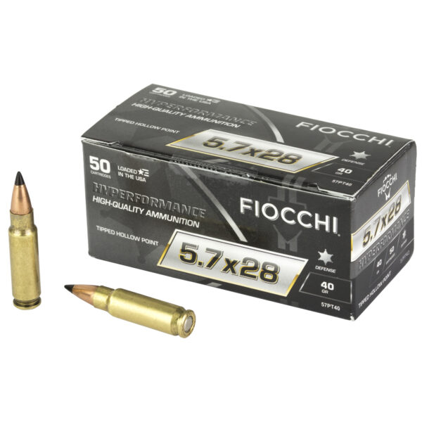 Fiocchi Ammunition, Hyperformance, 5.7X28MM, 40Gr, Tipped Hollow Point, 50 Round Box