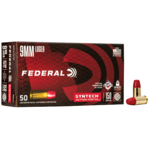 Federal, Syntech Action Pistol, 9MM, 150Gr, Total Synthetic Jacket, 50 Round Box