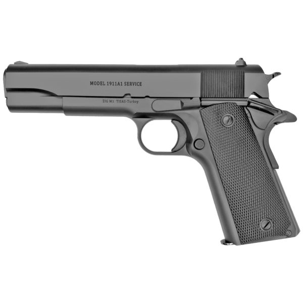 SDS Imports, 1911A1 Service, Single Action Only, Semi-automatic, Metal Frame Pistol, Full Size, 45 ACP, 5" Barrel, Steel, Parkerized Finish, Black, Fixed Sights, Manual Thumb Safety, 7 Rounds, 1 Magazine
