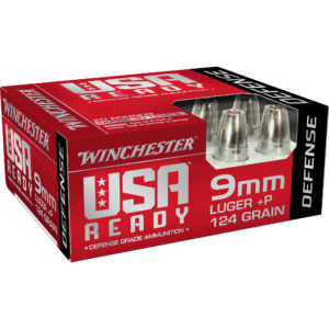 Winchester Ammunition, USA Ready, 9MM, 124Gr, Hex-Vent Hollow Point, +P, 20 Round Box