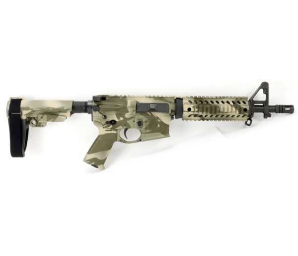 BKF M4 MOD-0 M4 10.5" 1/7 Twist 5.56 Nato FSB SBA3 Pistol - Desert Shadowcam