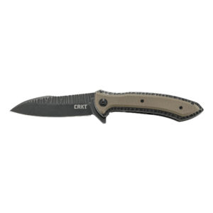 Columbia River Knife & Tool, APOC, 3.98" Folding Knife, Plain Edge, 8Cr13MoV Blade, Stonewash Finish, G10 Handle, IKBS