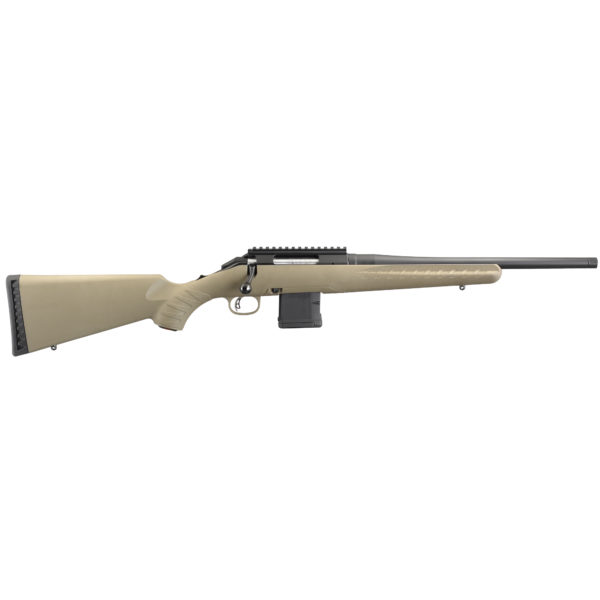 Ruger, American Ranch Rifle, Bolt-Action, 300 Blackout, 16.1" Threaded Barrel, Matte Black Finish, Flat Dark Earth Composite Stock, 10Rd AR Style Magazine