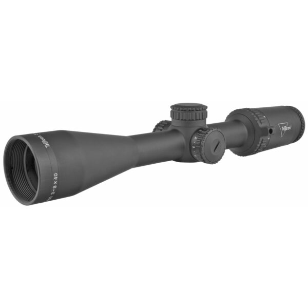 Trijicon, Credo 3-9x40mm Second Focal Plane Riflescope with Red MOA Precision Hunter, 1 in. Tube, Matte Black, Low Capped Adjusters