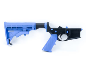 BKF AR15 Accent Kit Complete Lower Receiver - NRA Blue Cerakote
