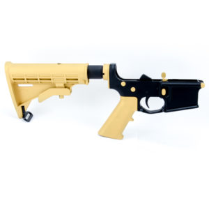 BKF AR15 Accent Kit Complete Lower Receiver - Gold Cerakote