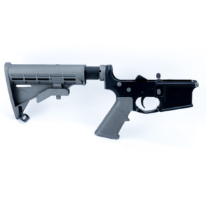 BKF AR15 Accent Kit Complete Lower Receiver - Sniper Grey Cerakote