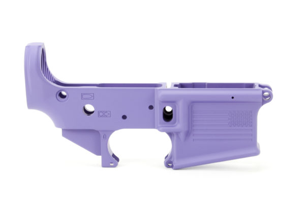 BKF AR15 Stripped Lower Receiver (Flag) - Purple Cerakote