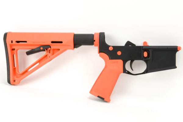 BKF AR15 Accent Kit Complete Lower Receiver - Orange Cerakote